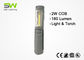 Mini lumière rechargeable de travail d'inspection de 180 lumens LED tenue dans la main avec la torche