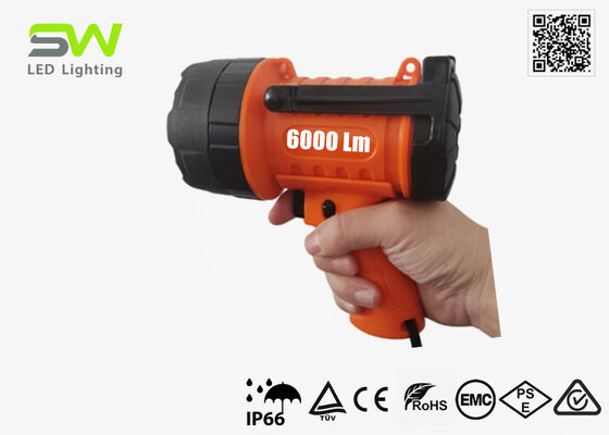 Compactez le projecteur rechargeable IP67 de 6000 lumens LED pour le site marin