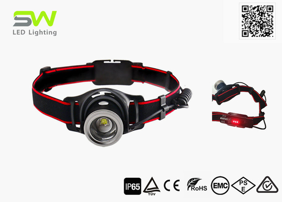 Magnetic Rechargeable High Lumen LED Headlamp Zoomable With Red Warning Lamp