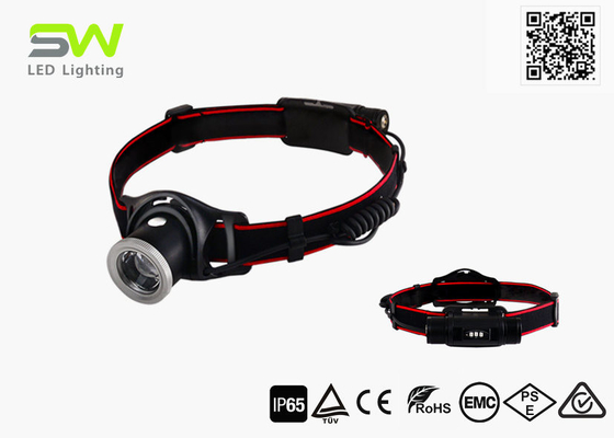 Magnetic Rechargeable High Lumen LED Headlamp Zoomable With Red Warning Lamp