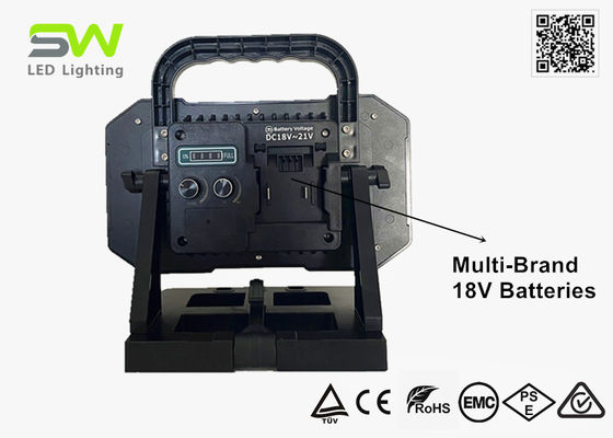 Lumière de travail portable de 18 V avec température de couleur réglable sans pas