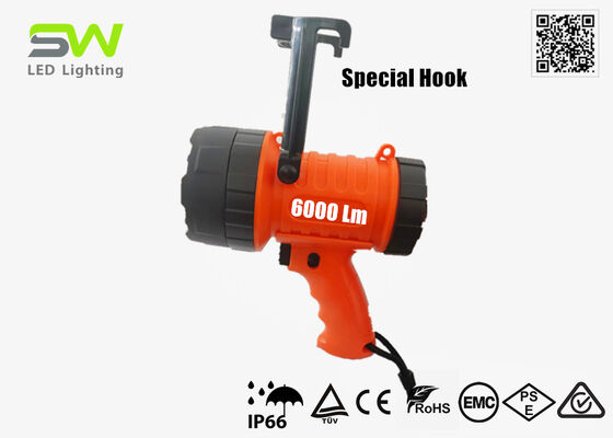 Compactez le projecteur rechargeable IP67 de 6000 lumens LED pour le site marin