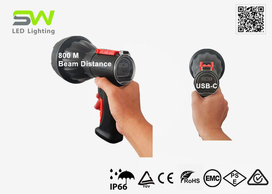 Lampe torche rechargeable compacte de 20W avec poignée pistolet pour la chasse, la spéléologie et la sécurité