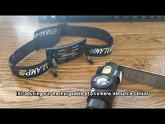 Lumière à capteur de mouvement rechargeable Versatile lampe de poche avec pinceau magnétique