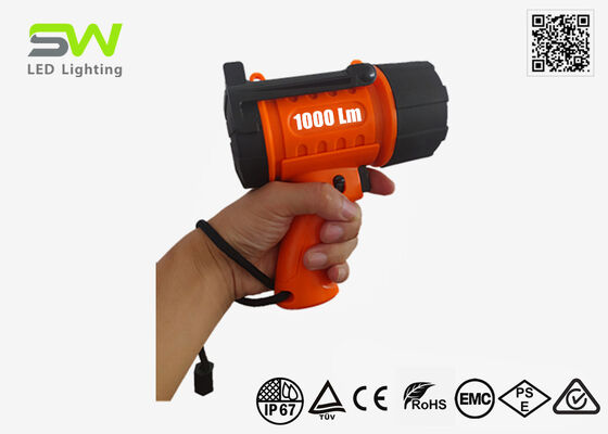Compact 1000 lumens Rechargeable Floating Marine Spotlight avec crochet suspendu
